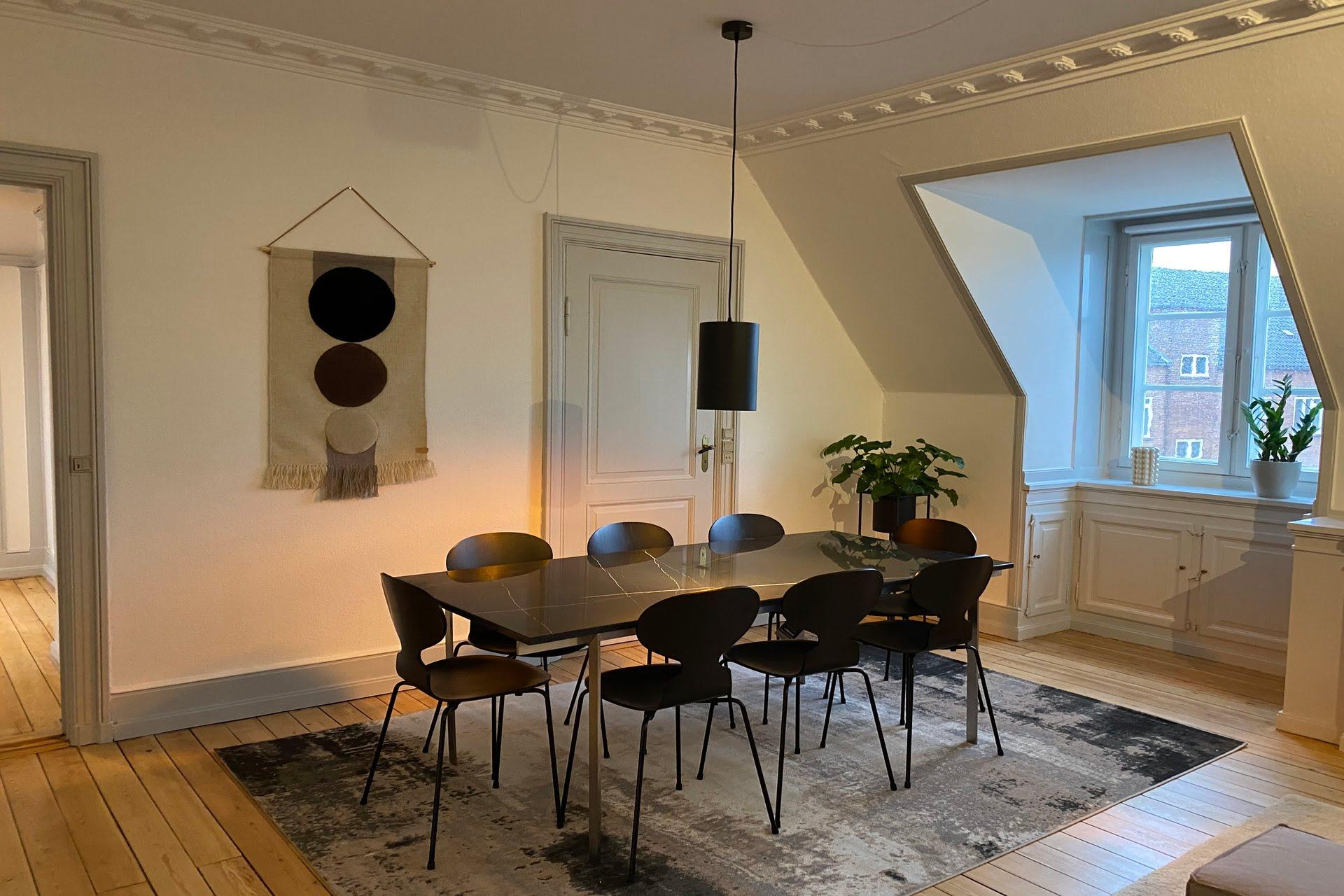 A dining area of one of the Movinn Coliving apartments