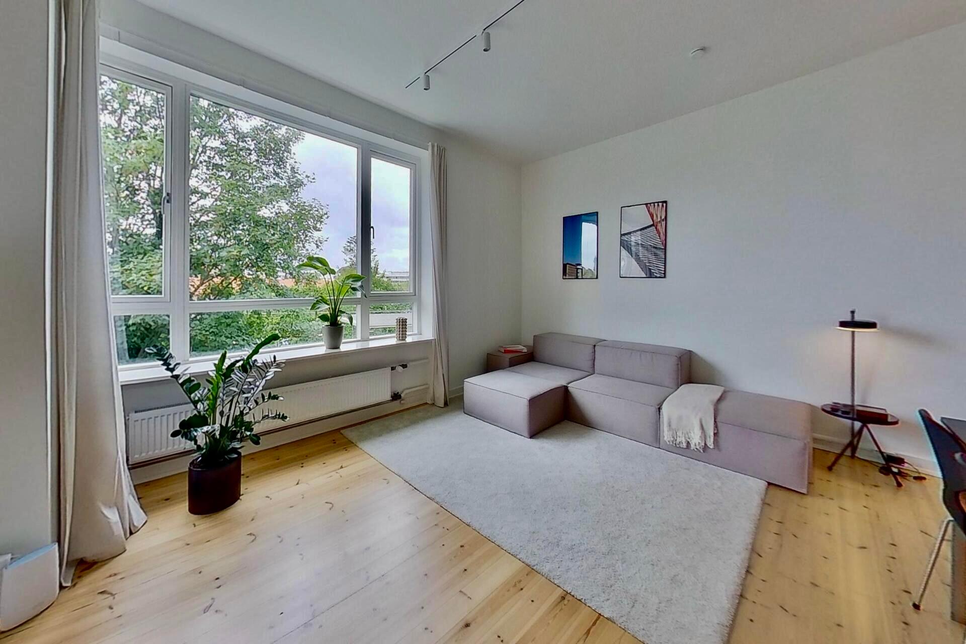 A living area of one of the movinn Coliving apartments