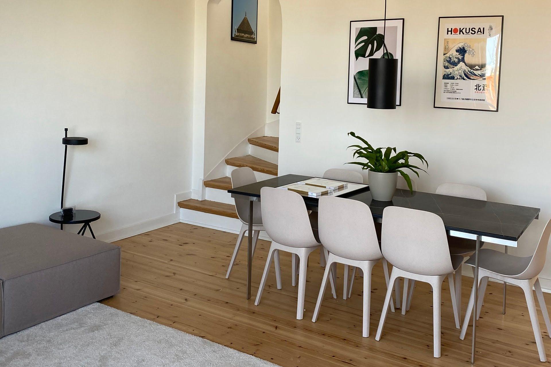 A dining area of one of the Movinn Coliving apartments
